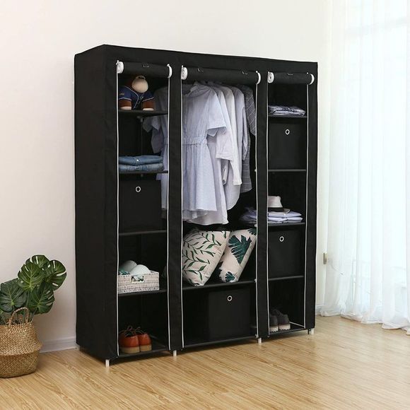 SONGMICS 59 Inch Portable Clothes Closet Wardrobe - Picture 6 of 14